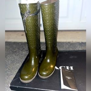 Coach Rainboots 8.5 NWOB